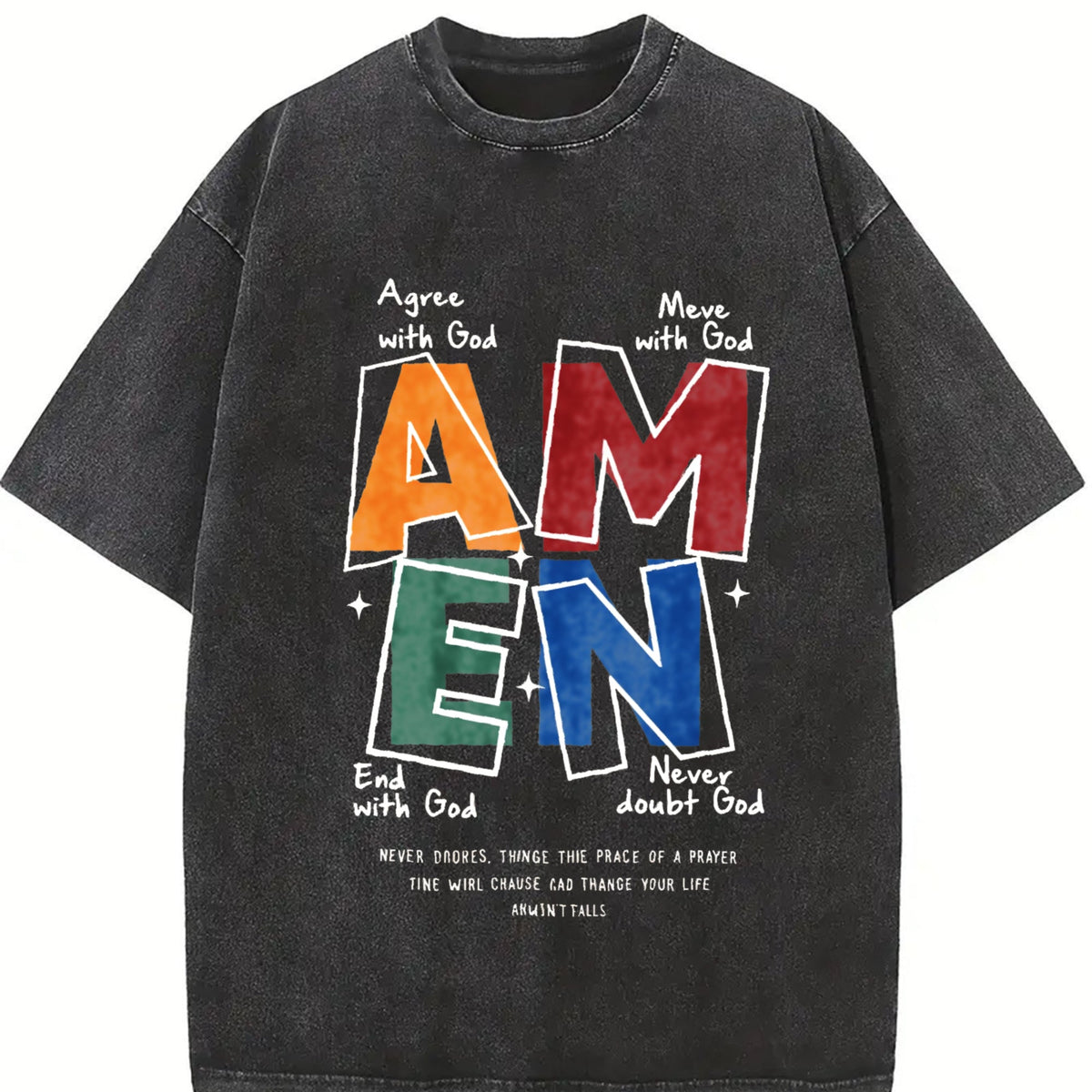 Amen Classic Letter Header Vintage Washed T-Shirt product image 2