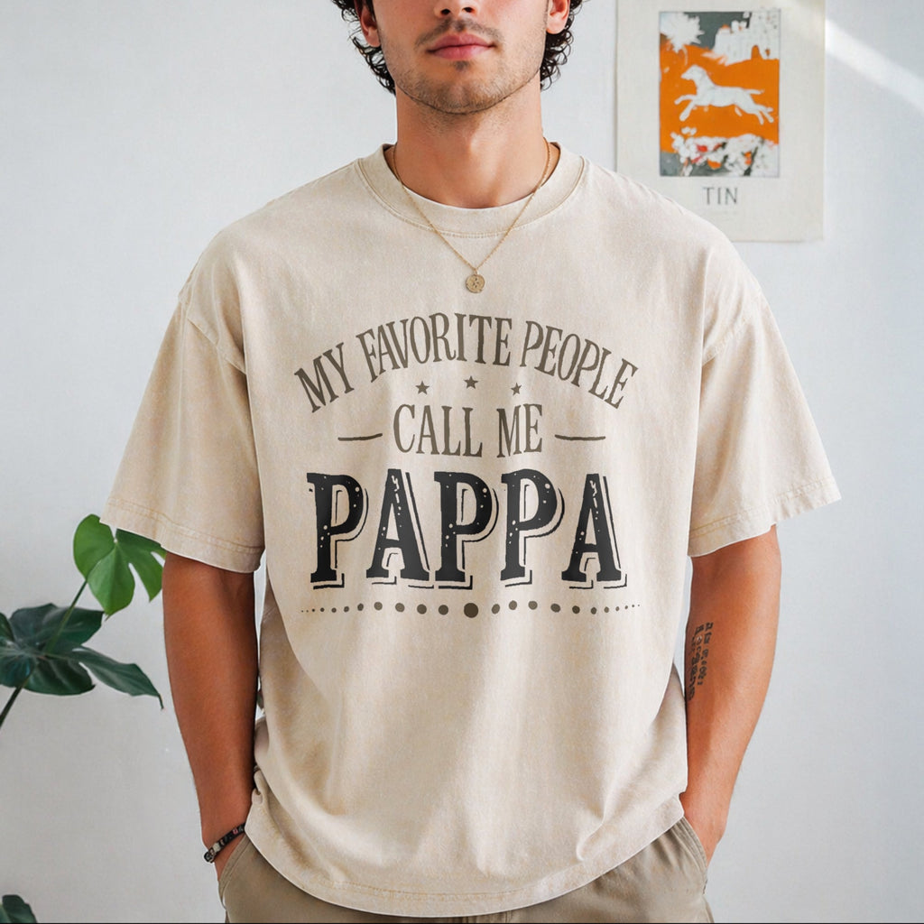 My Favorite People Call Me Papa Vintage Washed T-Shirt product image 8