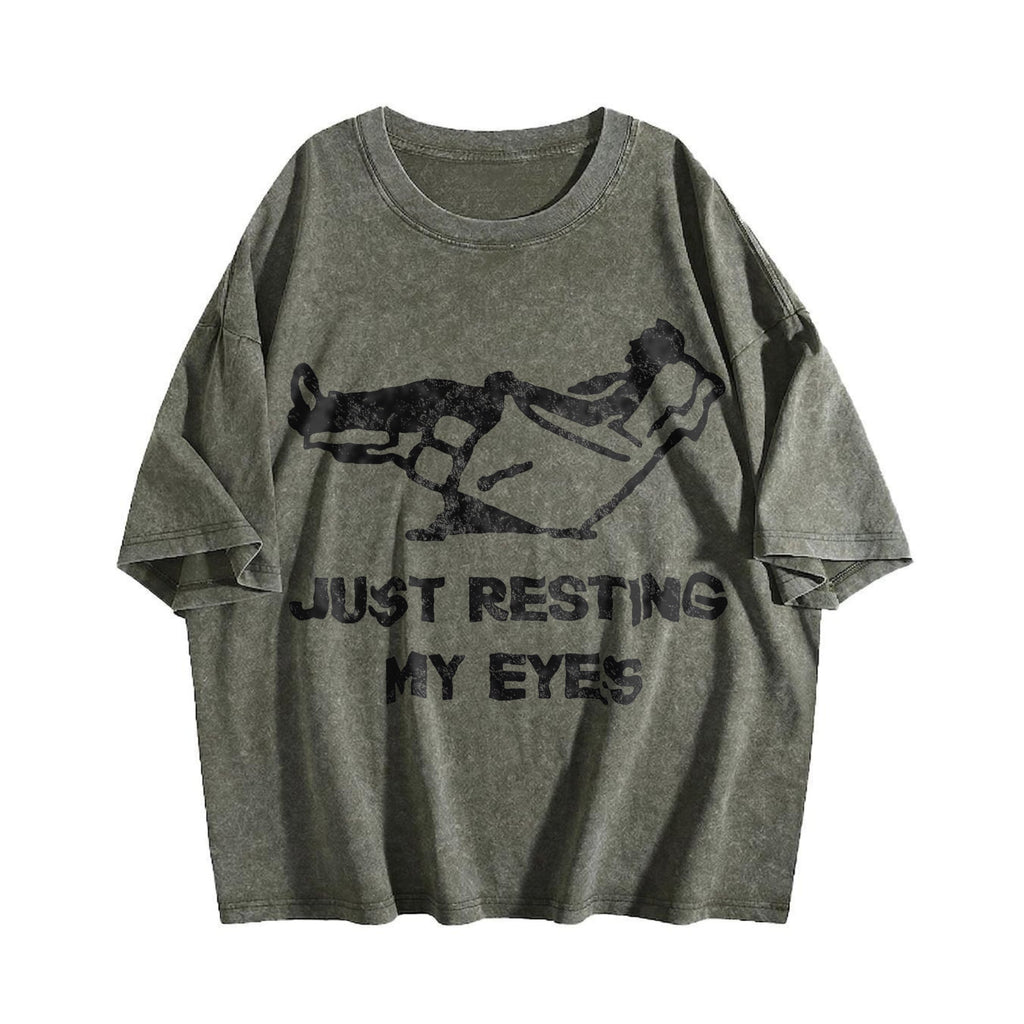Just Resting My Eyes Funny Sarcastic Cool Vintage Washed product image 4