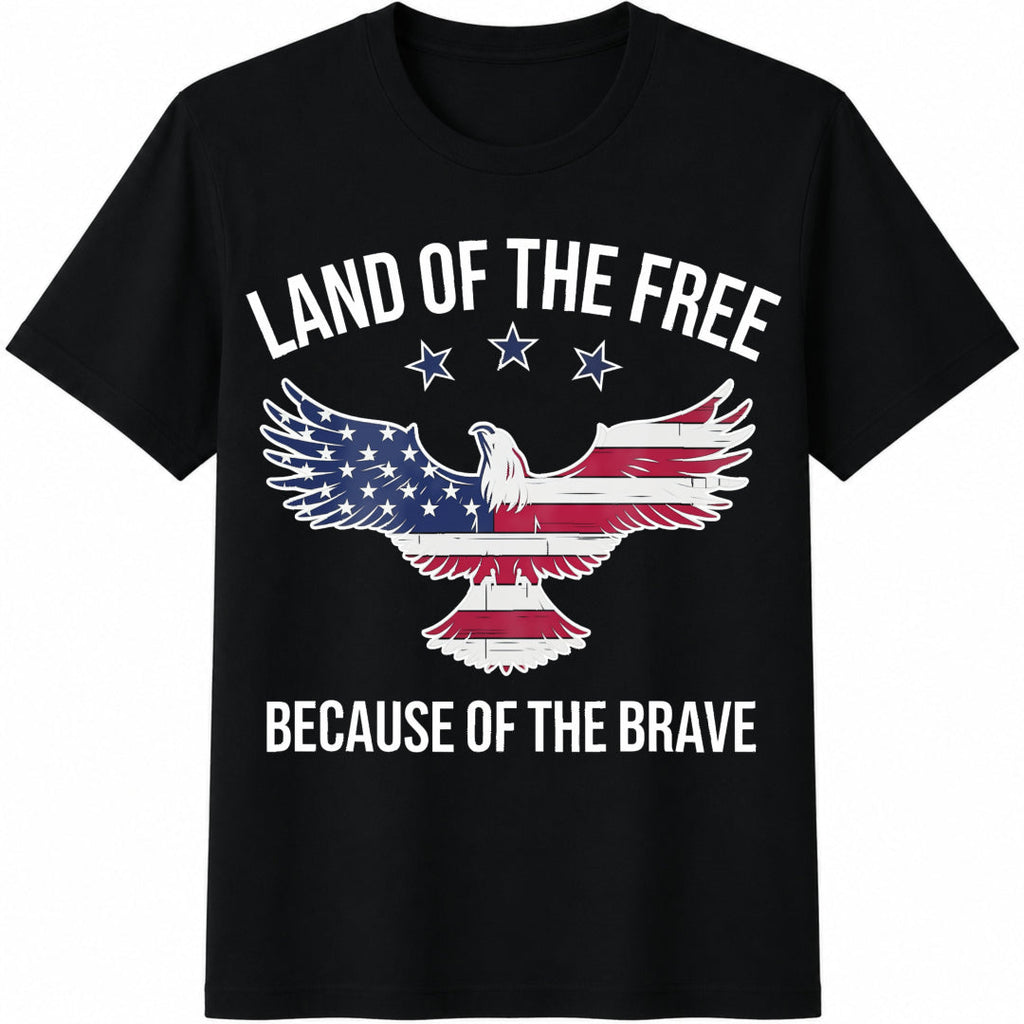 Land Of The Free Because Of Brave Cotton T-Shirt product image 1