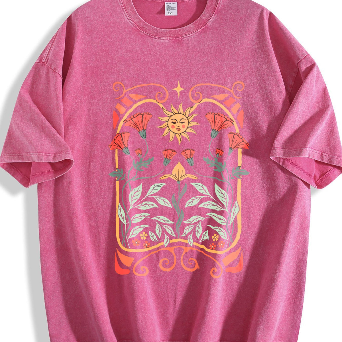 Boho Wildflowers Vintage Washed T-Shirt product image 7
