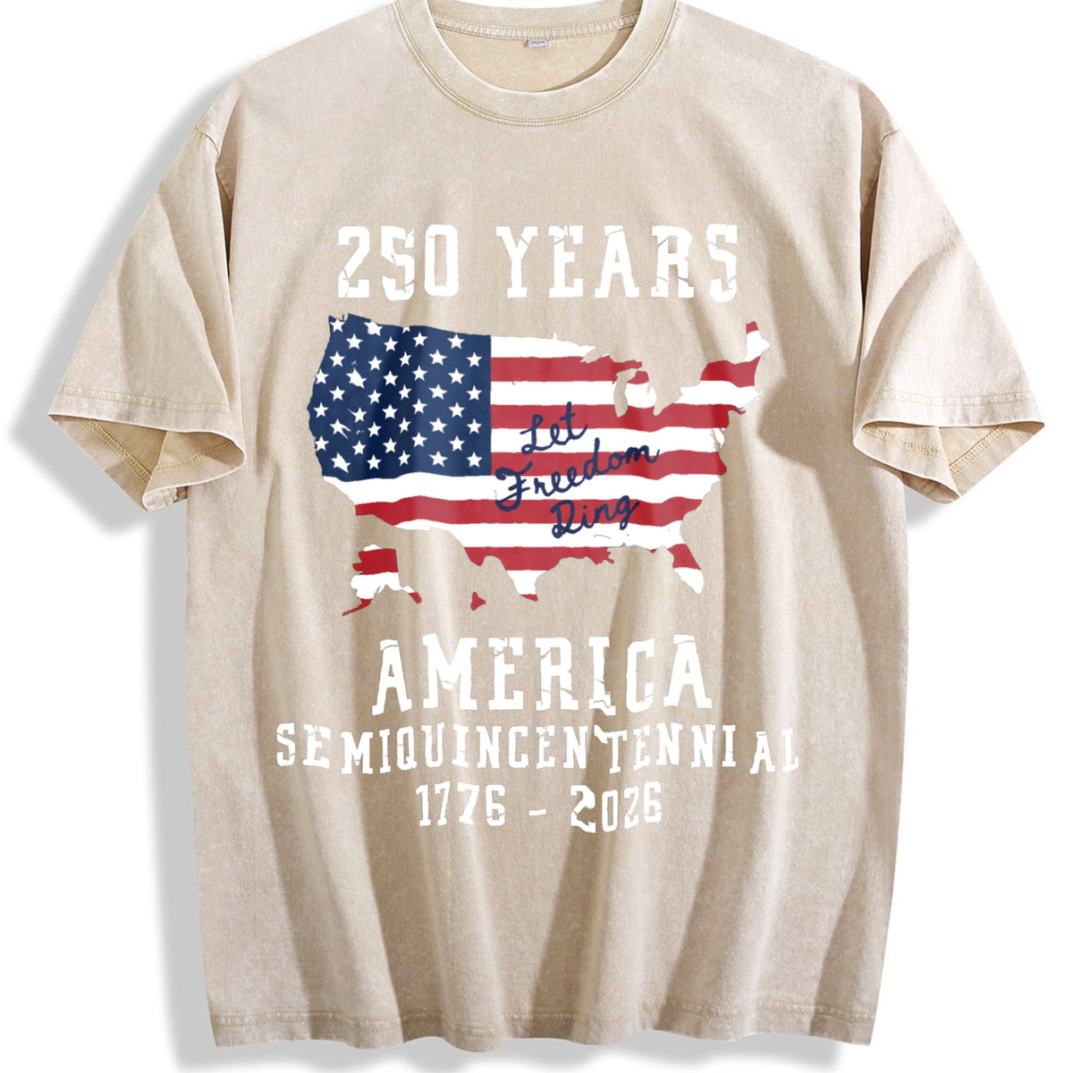 Patriotic American Flag Semiquincentennial Vintage Washed product image 1