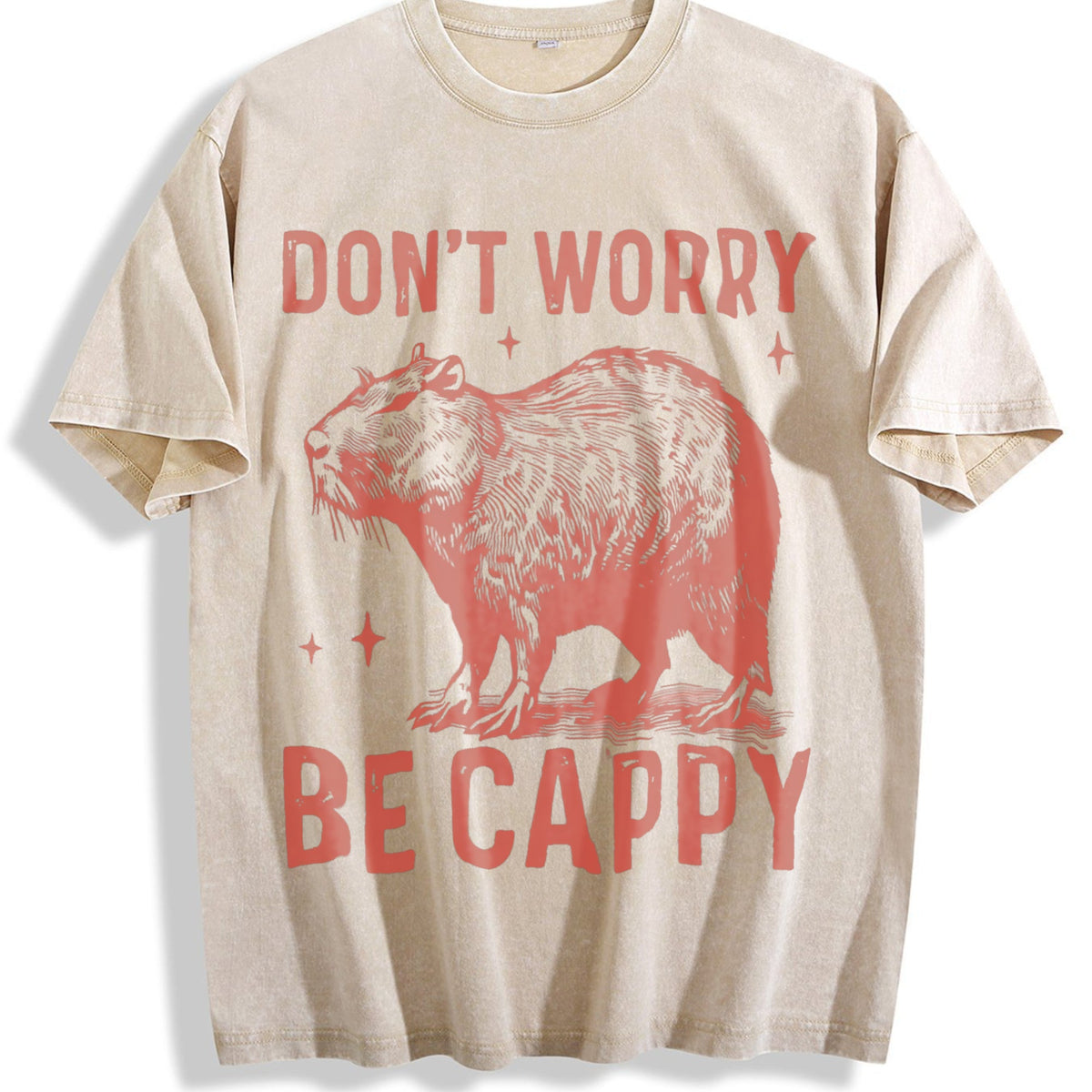 Funny Capybara 90s Vintage Washed T-Shirt product image 1