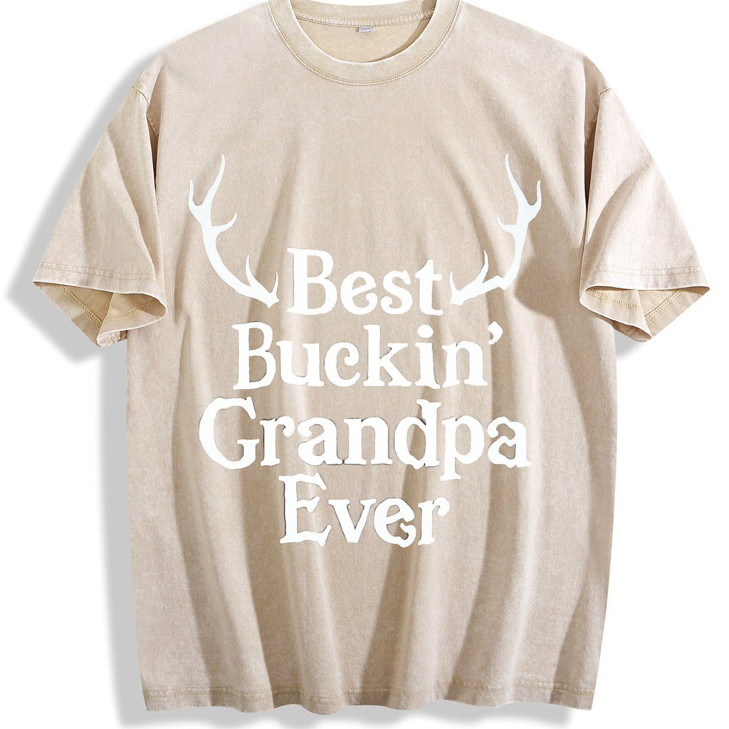 Best Buckin Grandpa Ever Funny Fathers Hunting Vintage product image 1