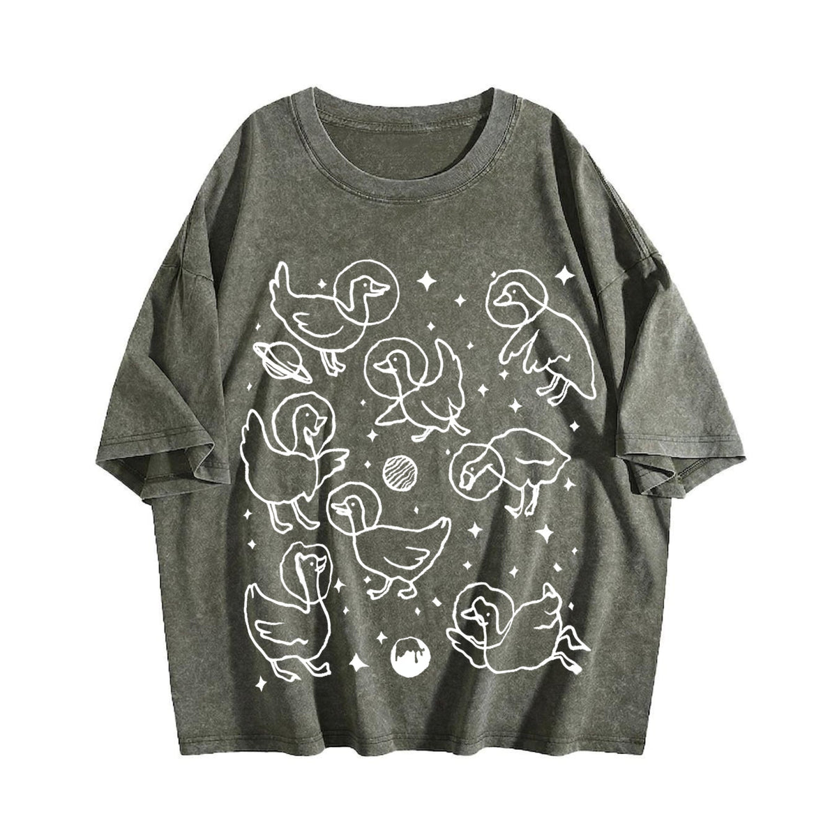Geese In Space 90s Vintage Washed T-Shirt product image 4