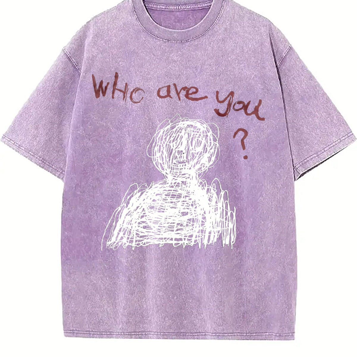 Abstract Who Are You Vintage Washed T-Shirt product image 6