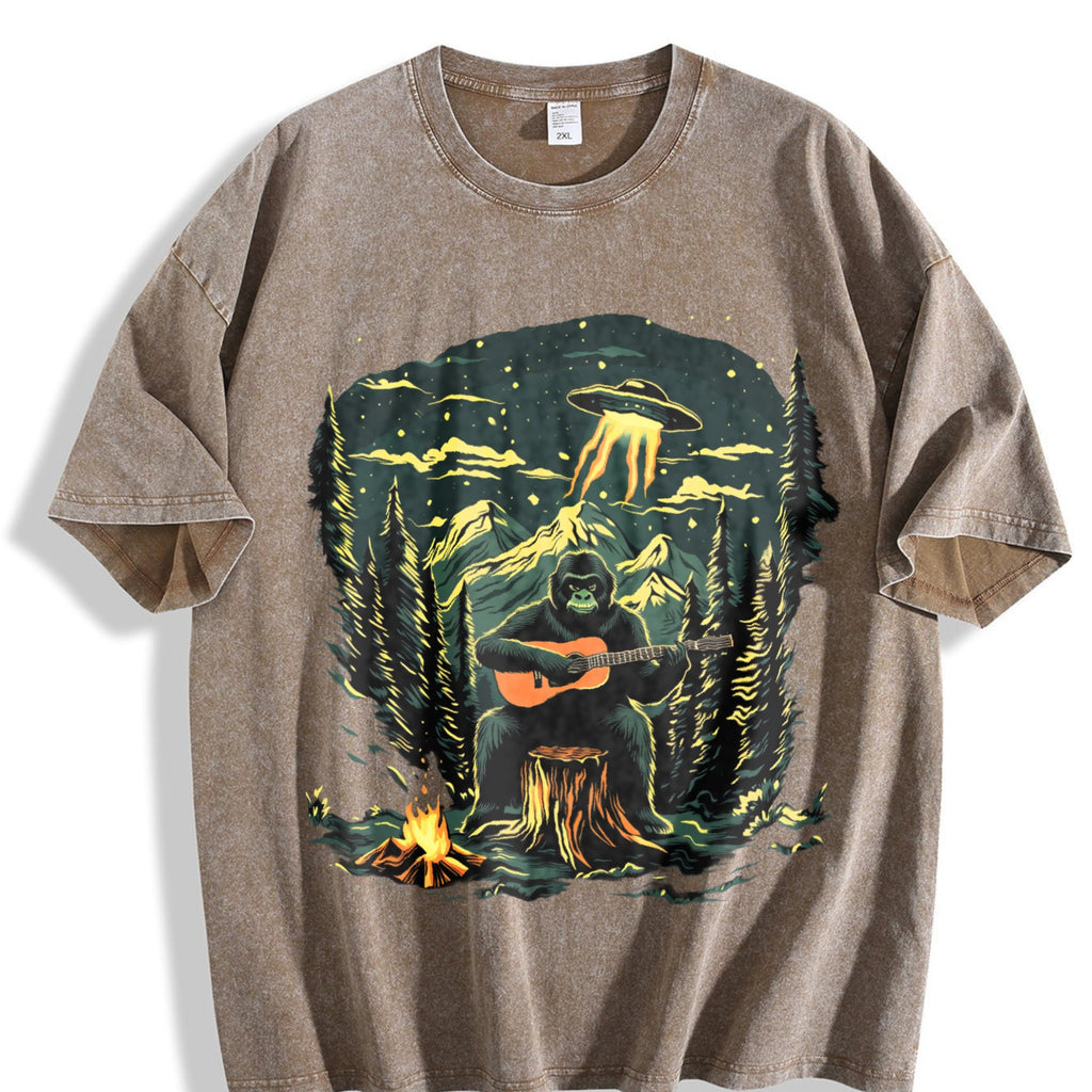 Gorilla Making Music Vintage Washed T-Shirt product image 3
