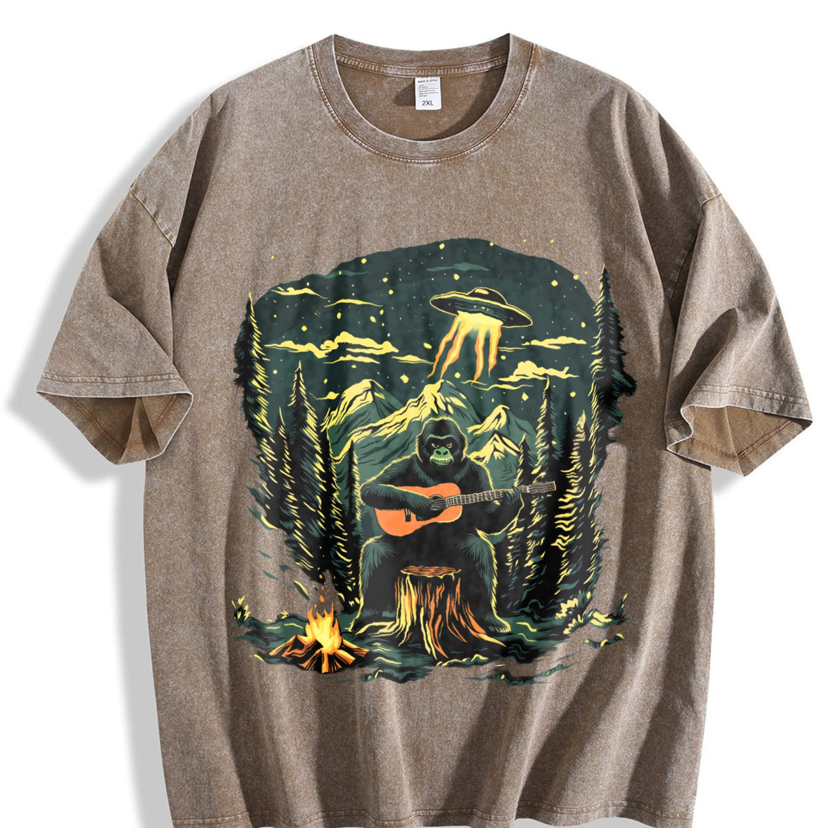 Gorilla Making Music Vintage Washed T-Shirt product image 3