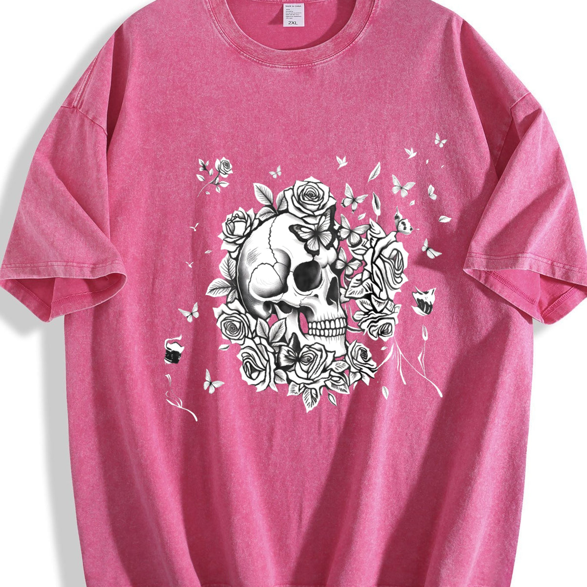 Skull Roses Butterfly Boxy Y2K Aesthetic Summer Vibes product image 7