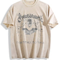Blindfolded Beige Grunge Aesthetic Vintage Washed T-Shirt product image 1