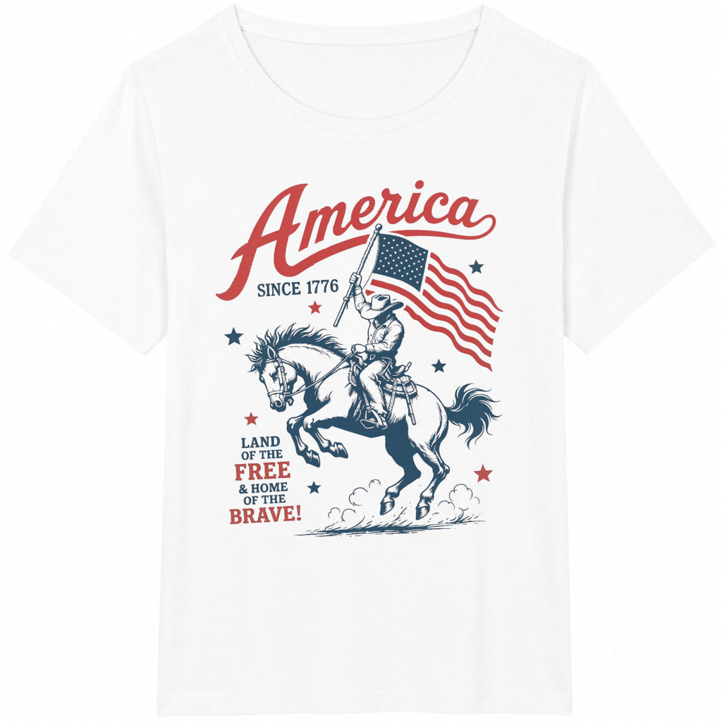 America Since 1776 Cowboy Cotton T-Shirt product image 2