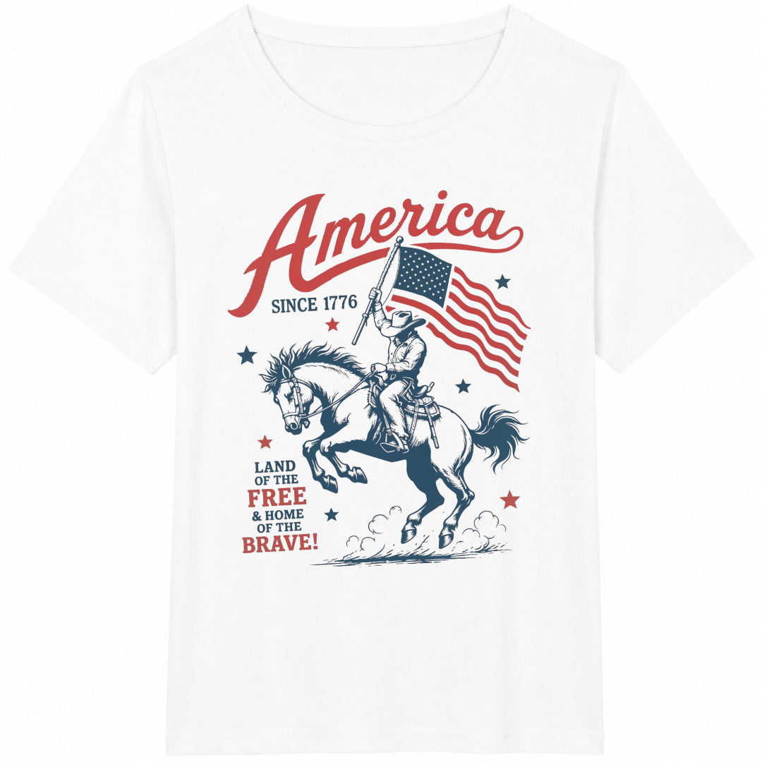 America Since 1776 Cowboy Cotton T-Shirt product image 2