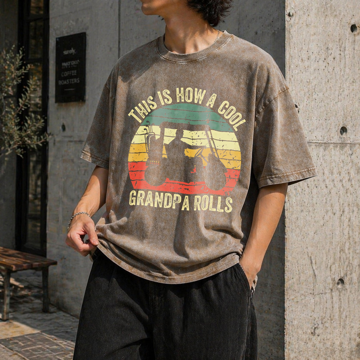 Golf Grandpa Vintage Washed T-Shirt product image 3