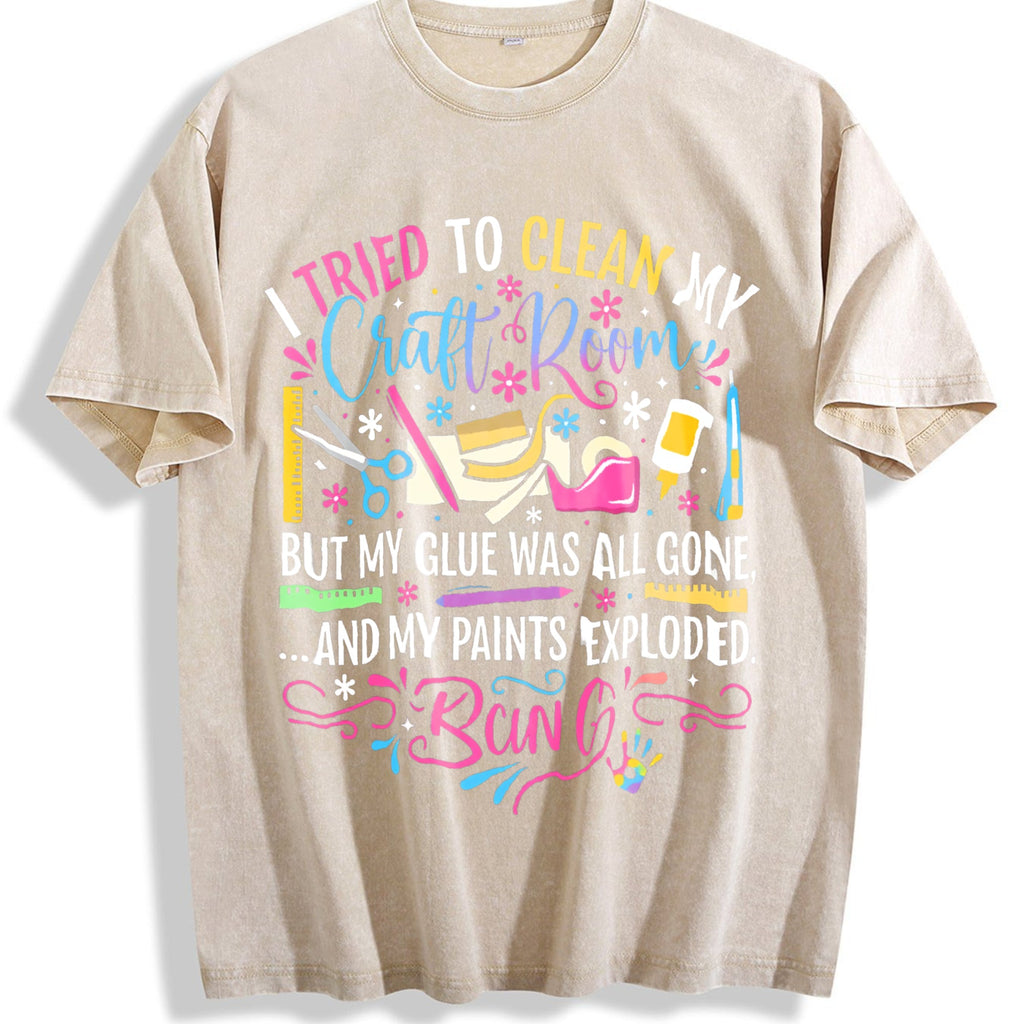 Craft Chaos Queen Vintage Washed T-Shirt product image 1