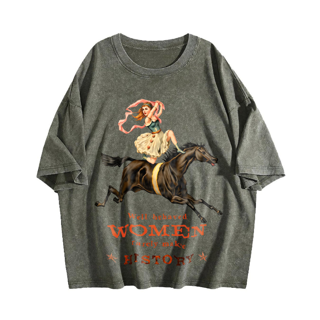 Well Behaved Rarely Make History Vintage Washed T-Shirt product image 4