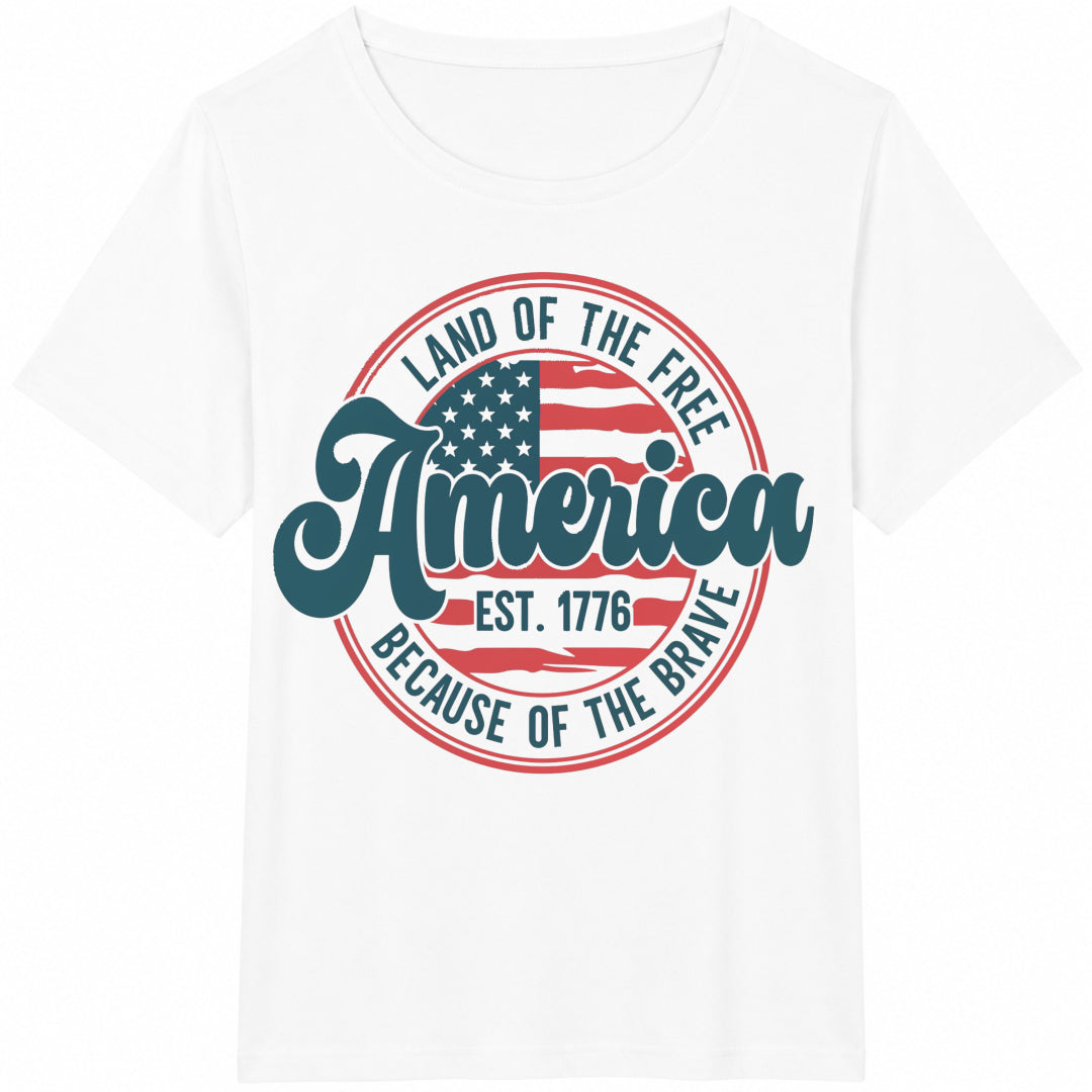 America Land Of Free Cotton T-Shirt product image 2