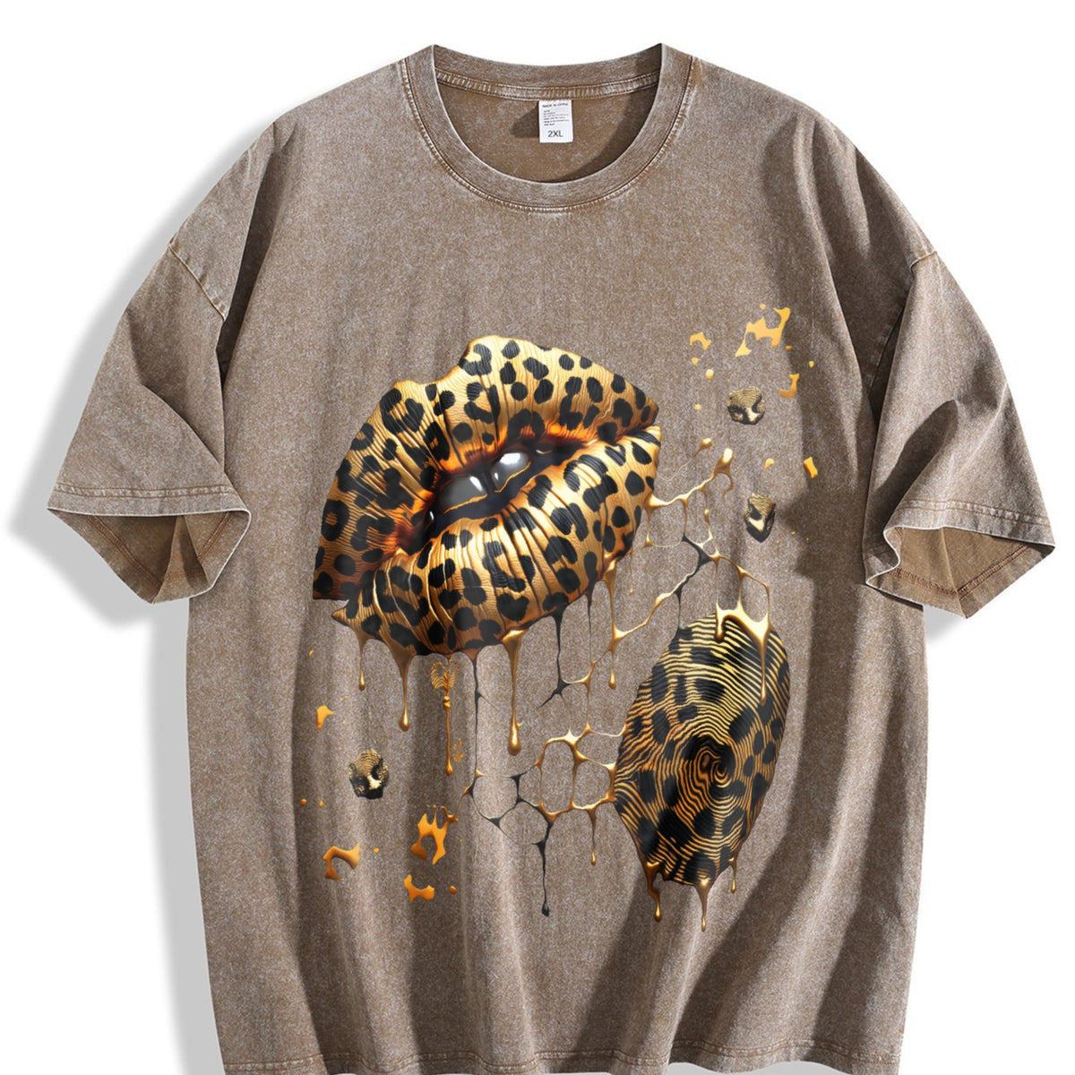 Explorer Statement With Leopard Lips And Golden Drips product image 3