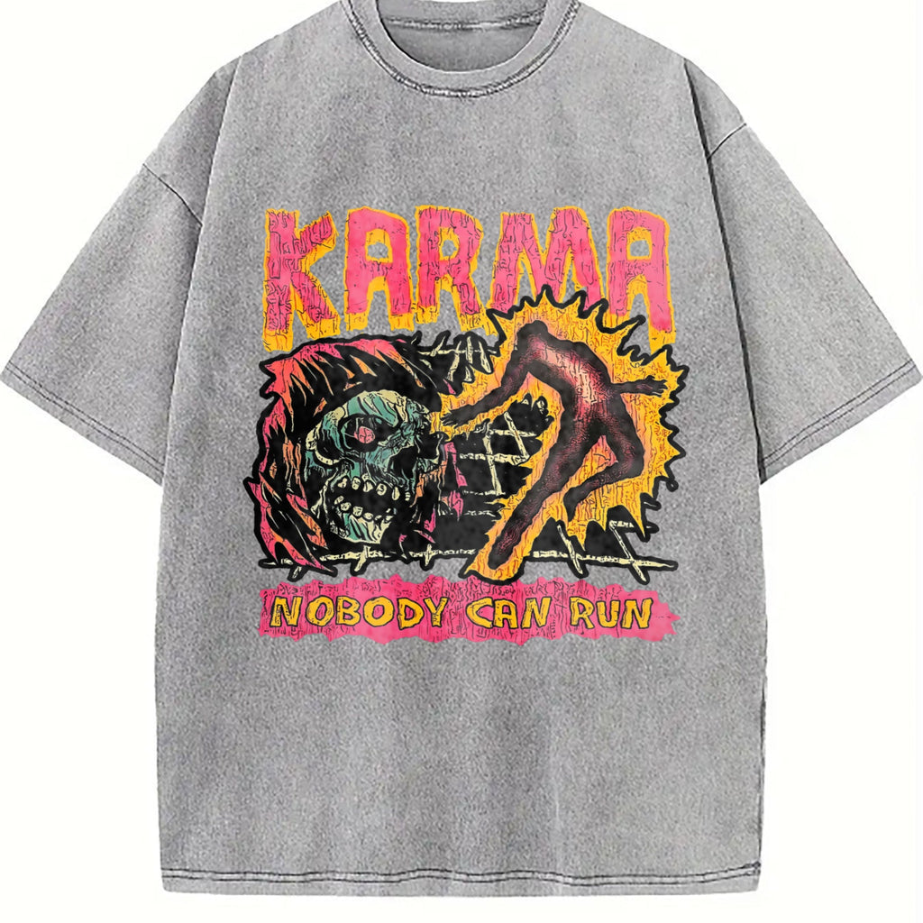 Dark Punk Peripheral High Size Summer Vintage Washed T-Shirt product image 5