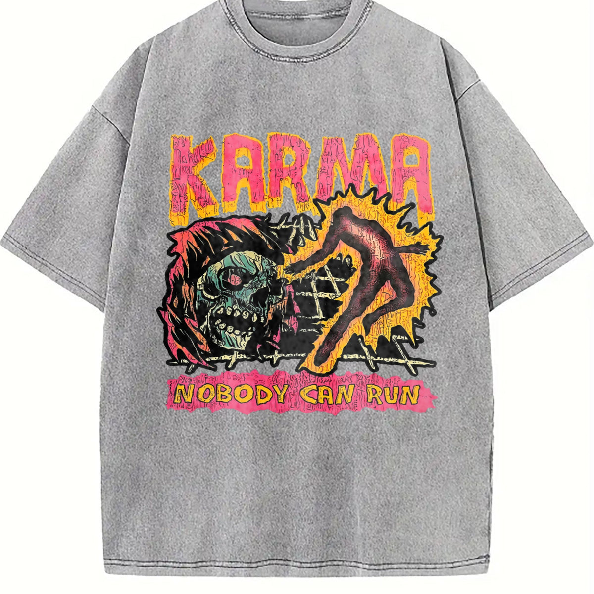 Dark Punk Peripheral High Size Summer Vintage Washed T-Shirt product image 5