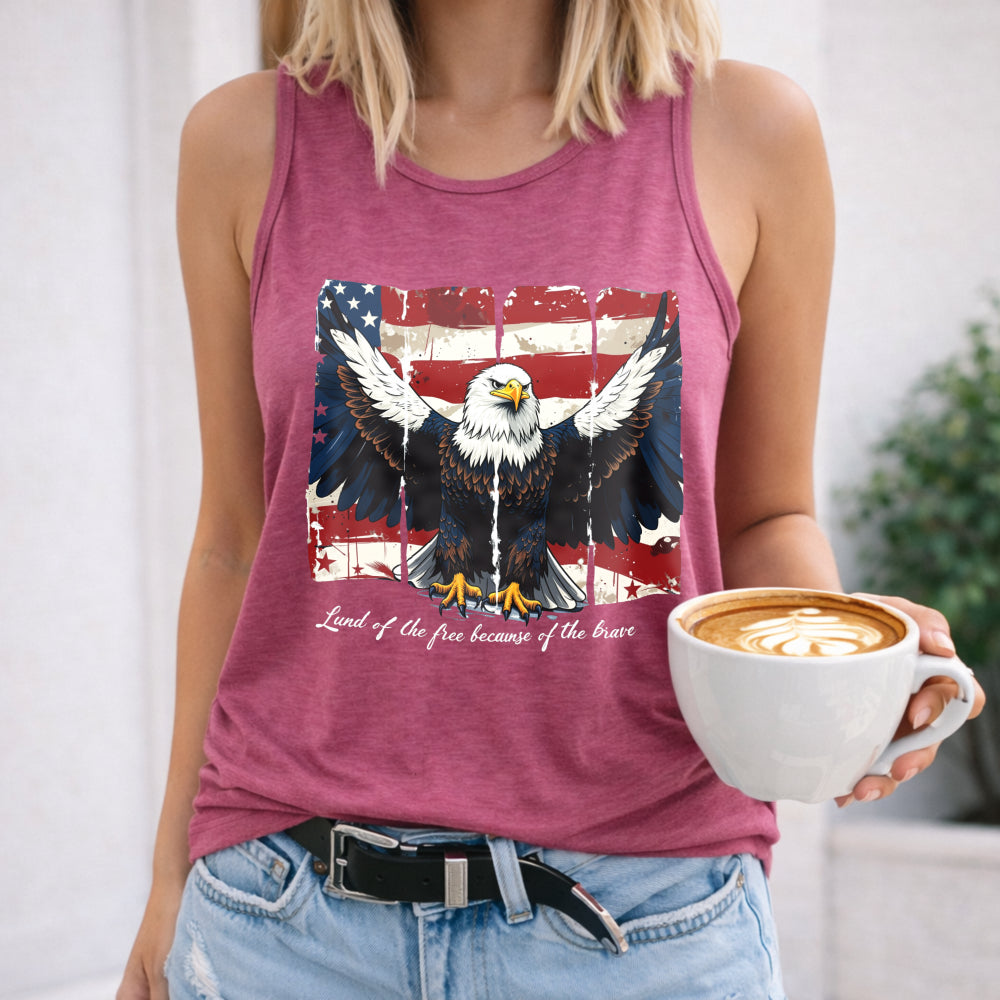 America Land Of The Free Because Of The Brave Women's Tank Top