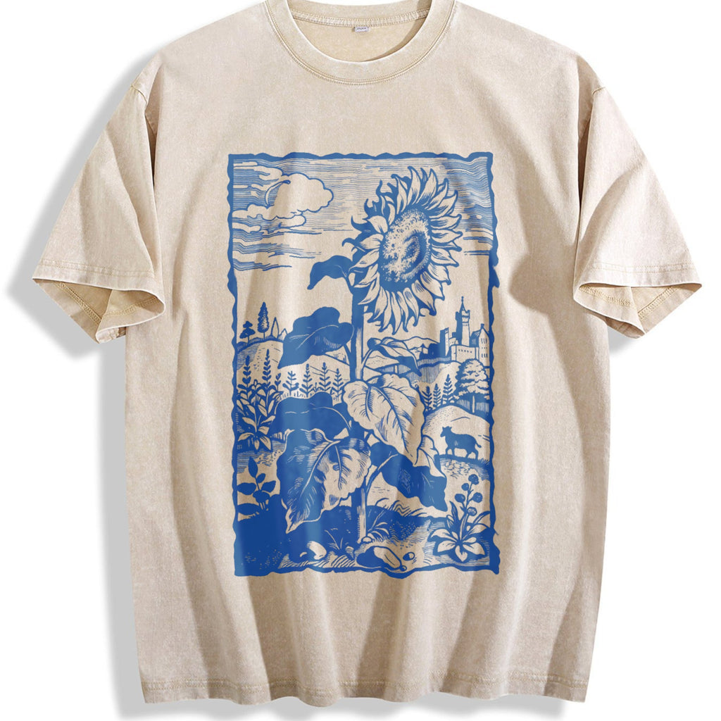 Sunflower Medieval Vintage Washed T-Shirt product image 1