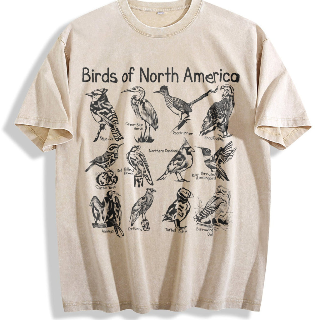 Birds Of North America Vintage Washed T-Shirt product image 1