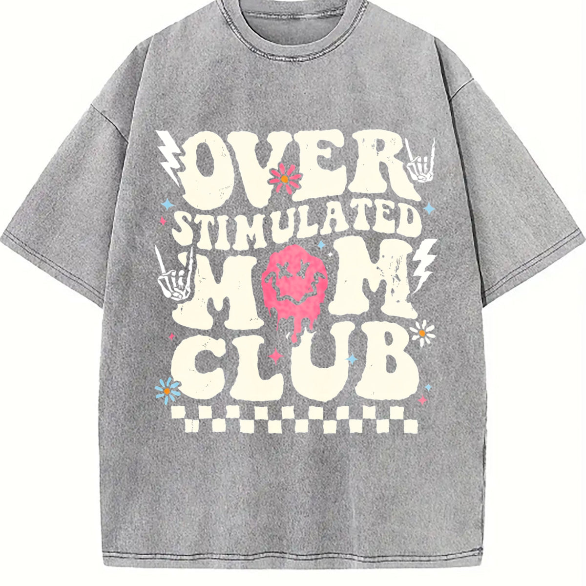 Overstimulated Mom Club Vintage Washed T-Shirt product image 5