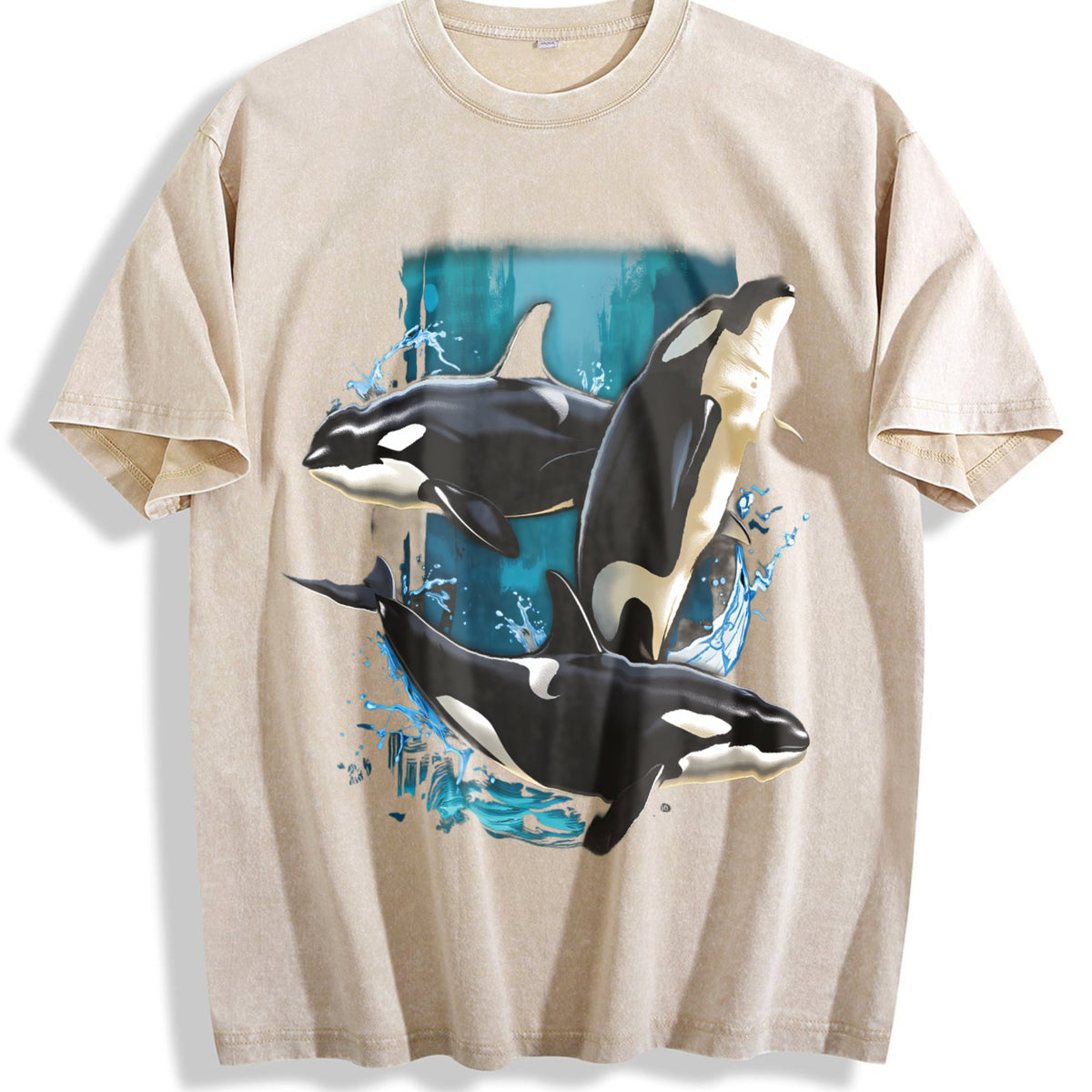 Orca Whale Vintage Washed T-Shirt product image 1
