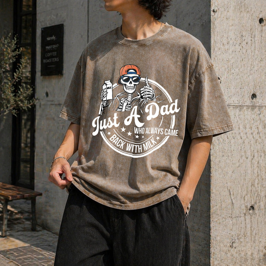 Just A Dad Who Always Came Back With The Milk Vintage product image 3