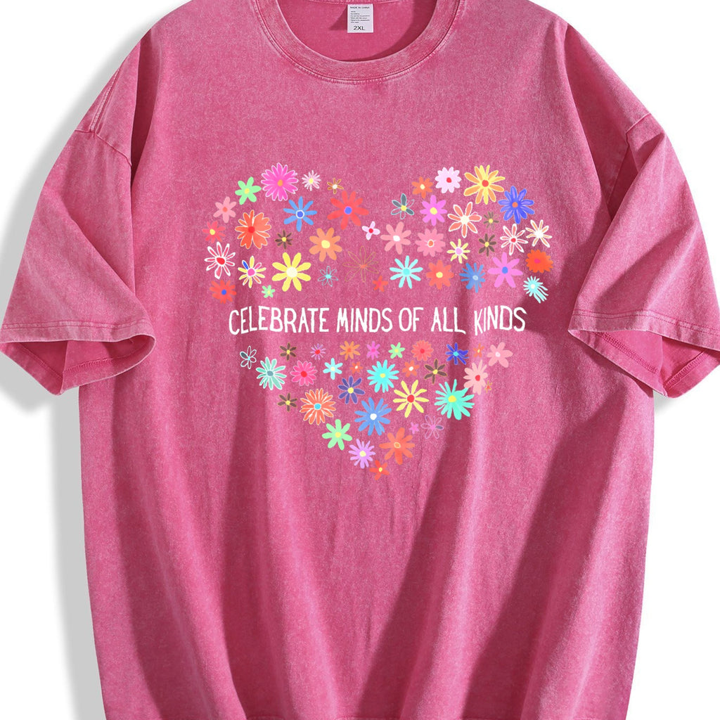 Celebrate Minds Of All Kinds Vintage Washed T-Shirt product image 7