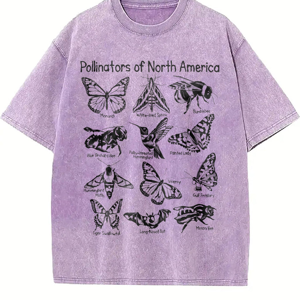 Pollinators Of North America Vintage Washed T-Shirt product image 6