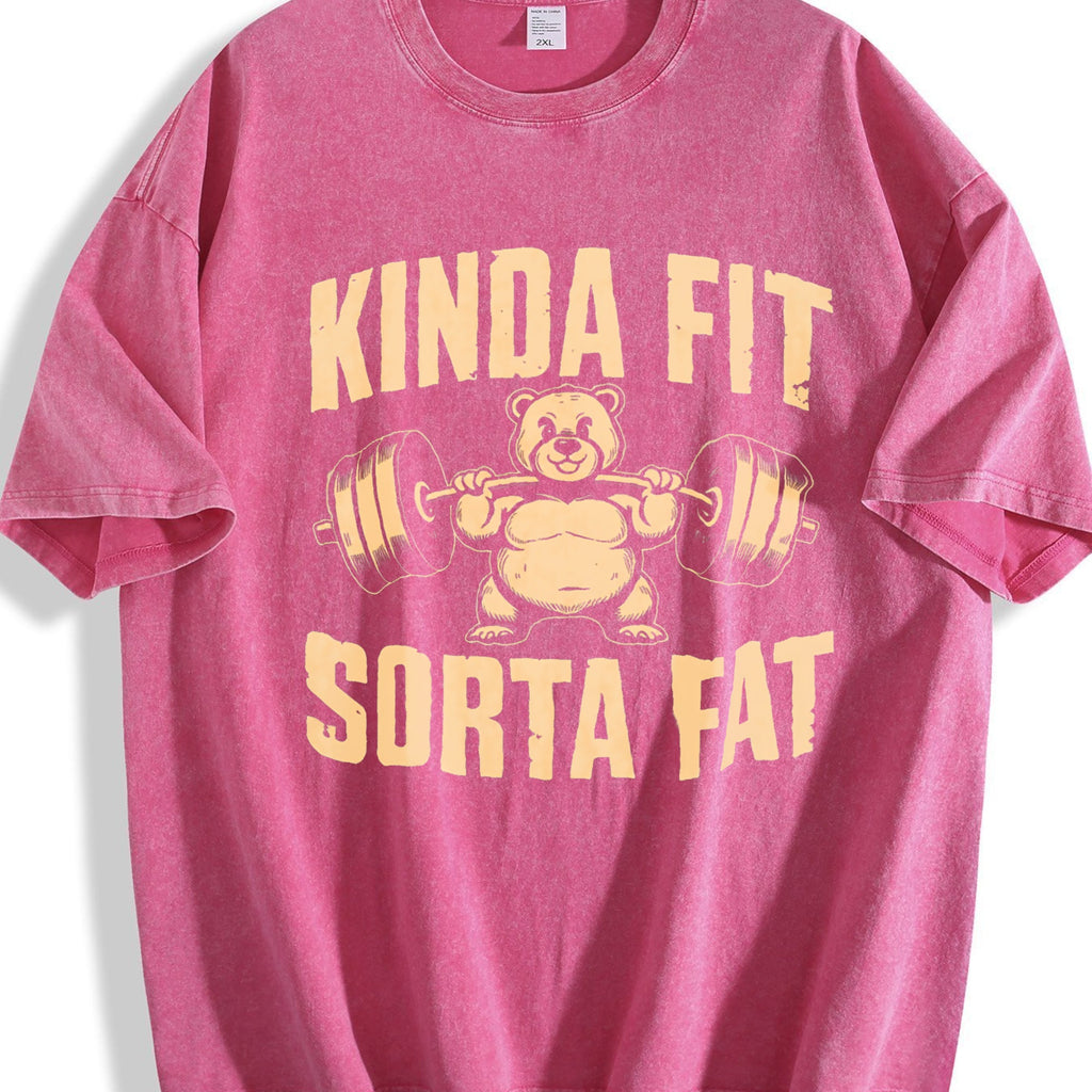 Funny Weightlifting Bear - Gym Vintage Washed T-Shirt product image 7