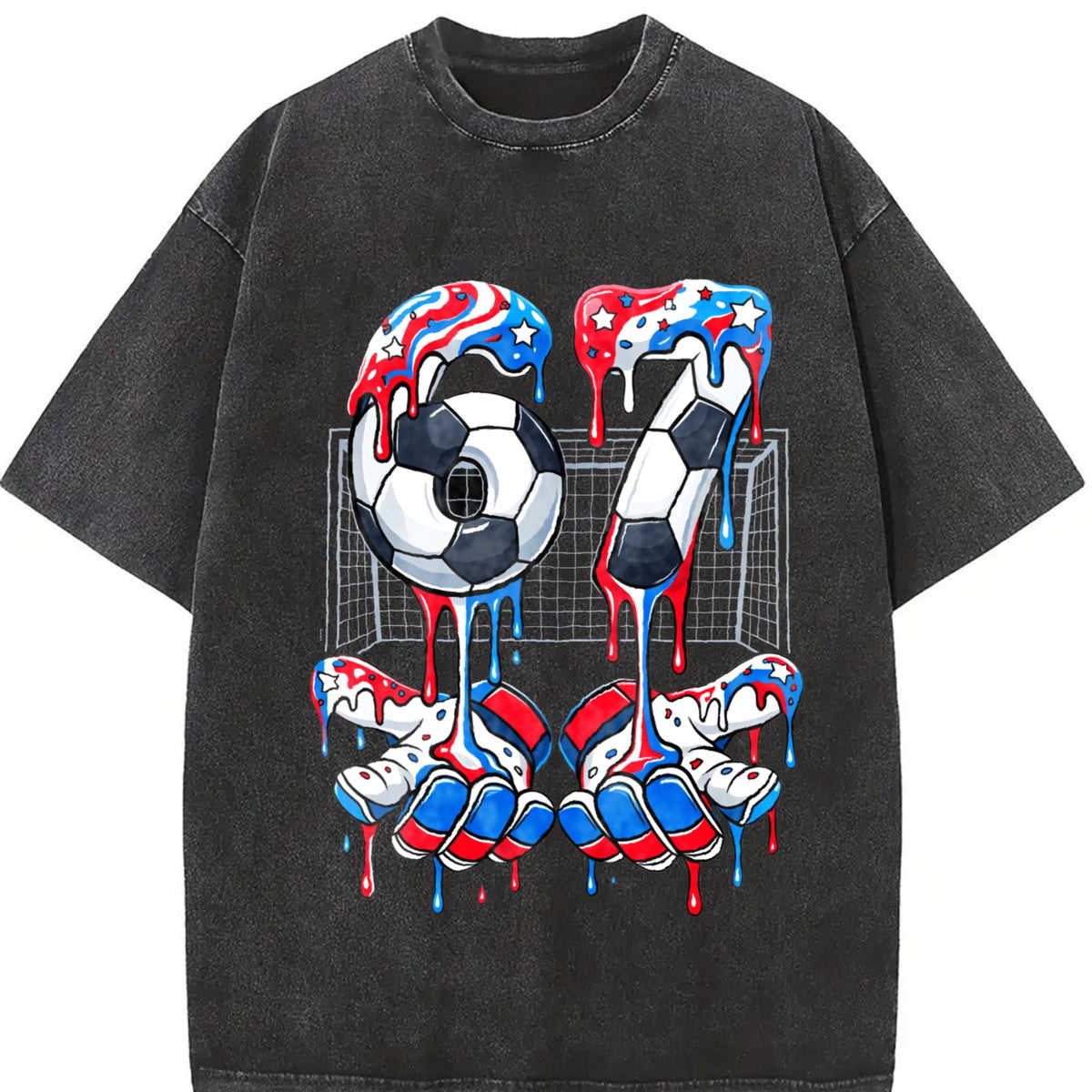Global Soccer Fan Vintage Washed T-Shirt product image 2