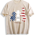 Patriotic Dog Silhouette Boxy Y2K Aesthetic Summer Vintage product image 1
