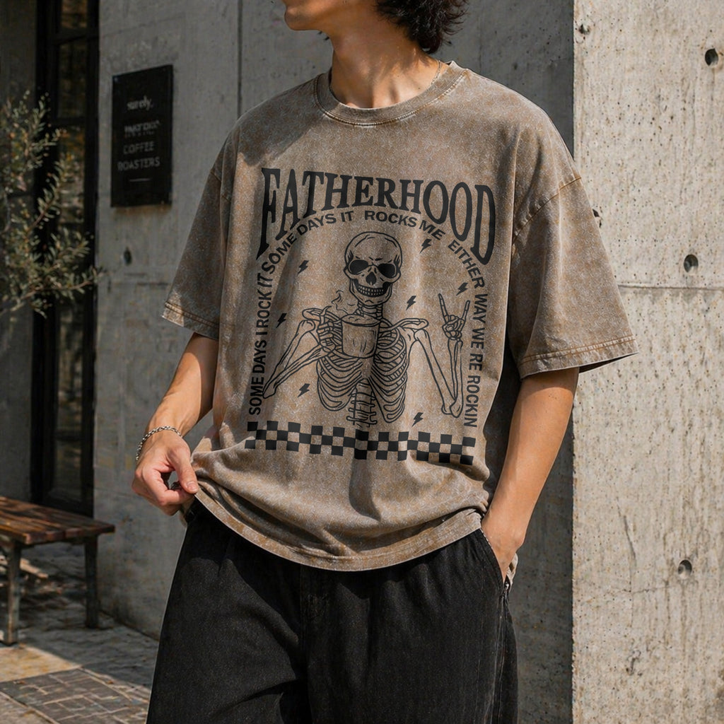 Fatherhood Vintage Washed T-Shirt product image 10