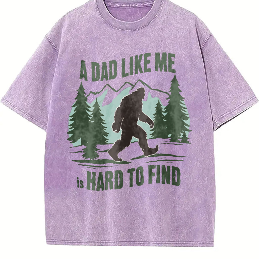 Funny Bigfoot Dad Vintage Washed T-Shirt product image 6