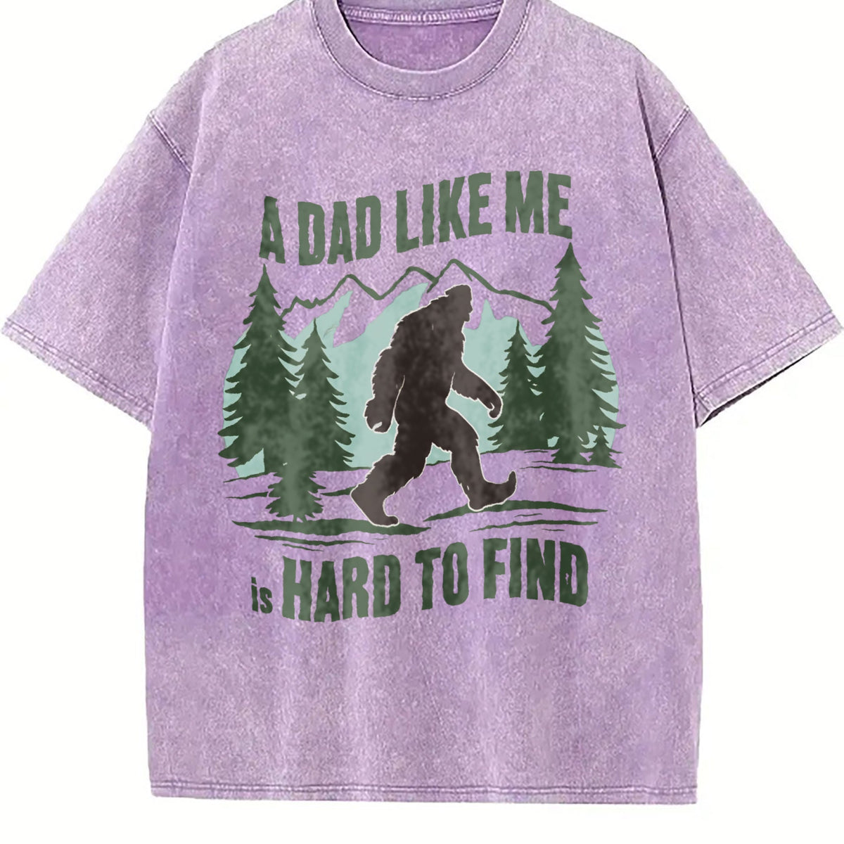 Funny Bigfoot Dad Vintage Washed T-Shirt product image 6