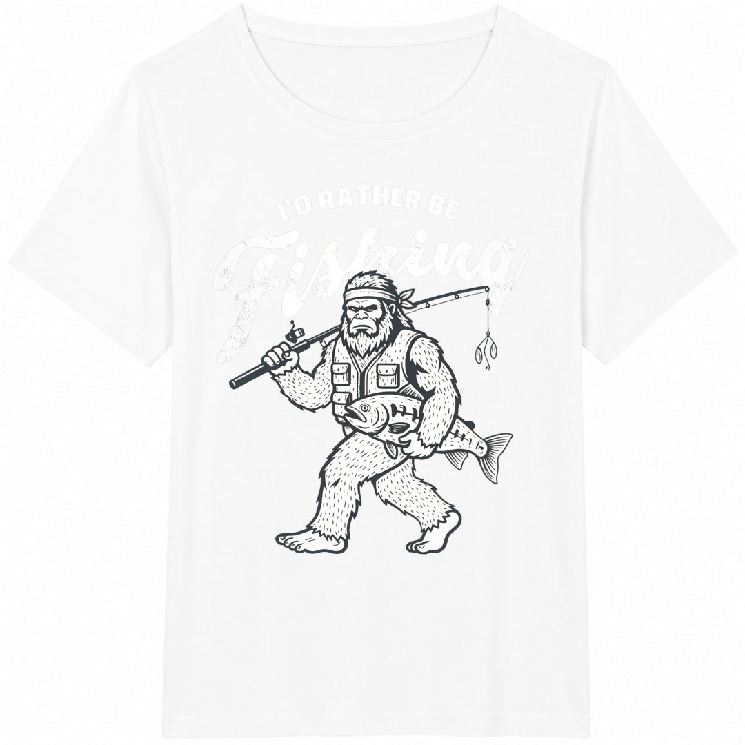 Bigfoot Fishing Cotton T-Shirt product image 2