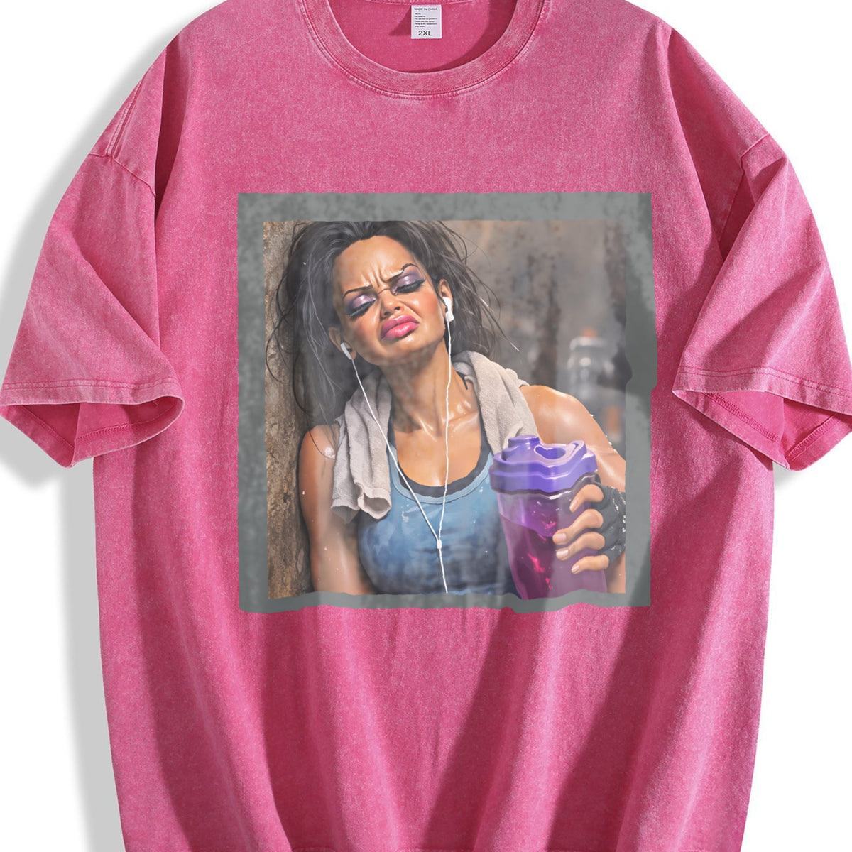 Grumpy Doll with a Gym Shaker Vintage Washed T-Shirt product image 7