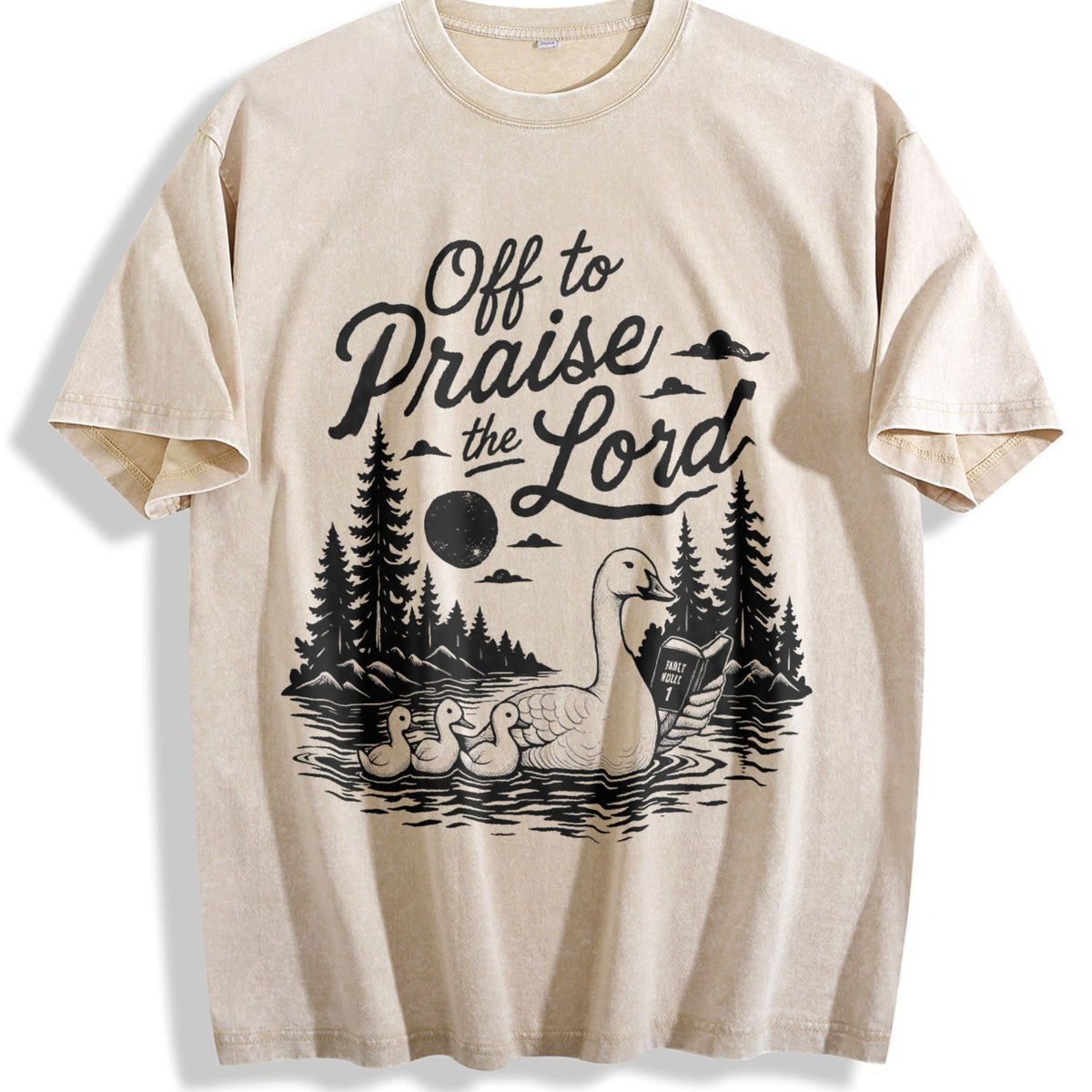 Off To Praise The Lord Christian Faith Duck Nature Vintage product image 1