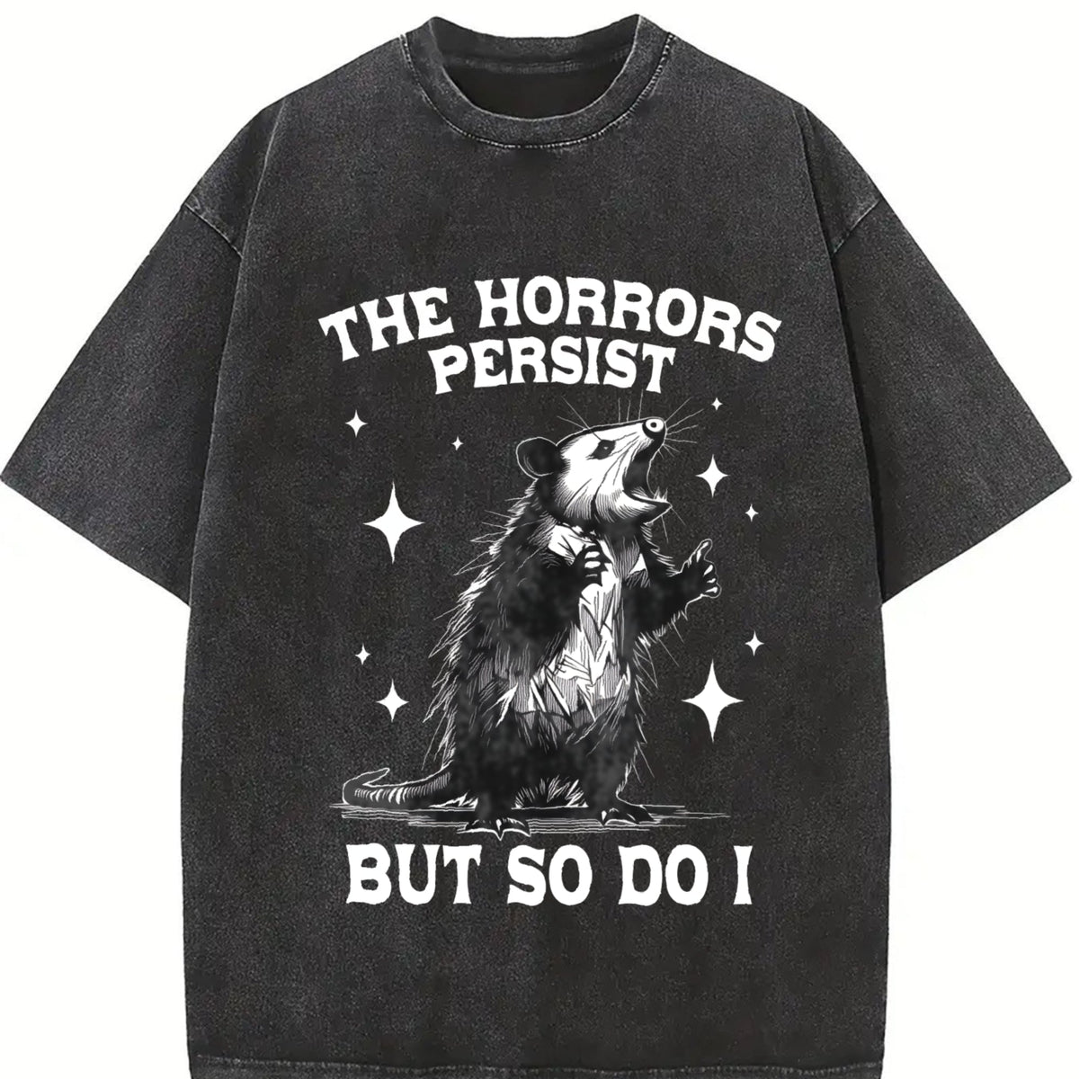 Funny Possum Says 90s Vintage Washed T-Shirt product image 2