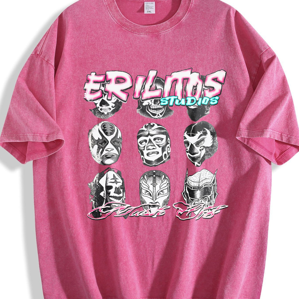Lucha Libre Masks Vintage Washed T-Shirt product image 7