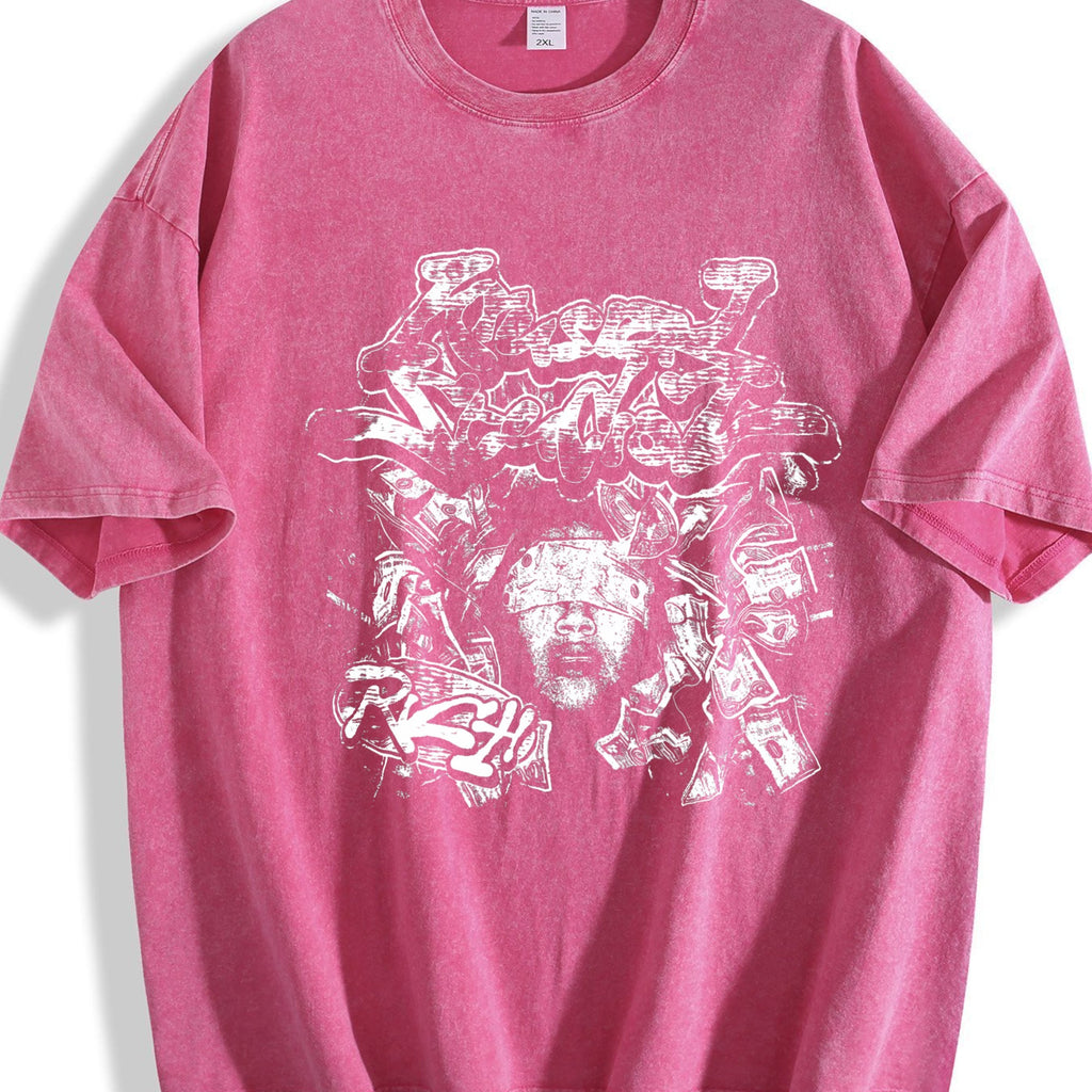Rich Graffiti Blindfolded Black Vintage Washed T-Shirt product image 7