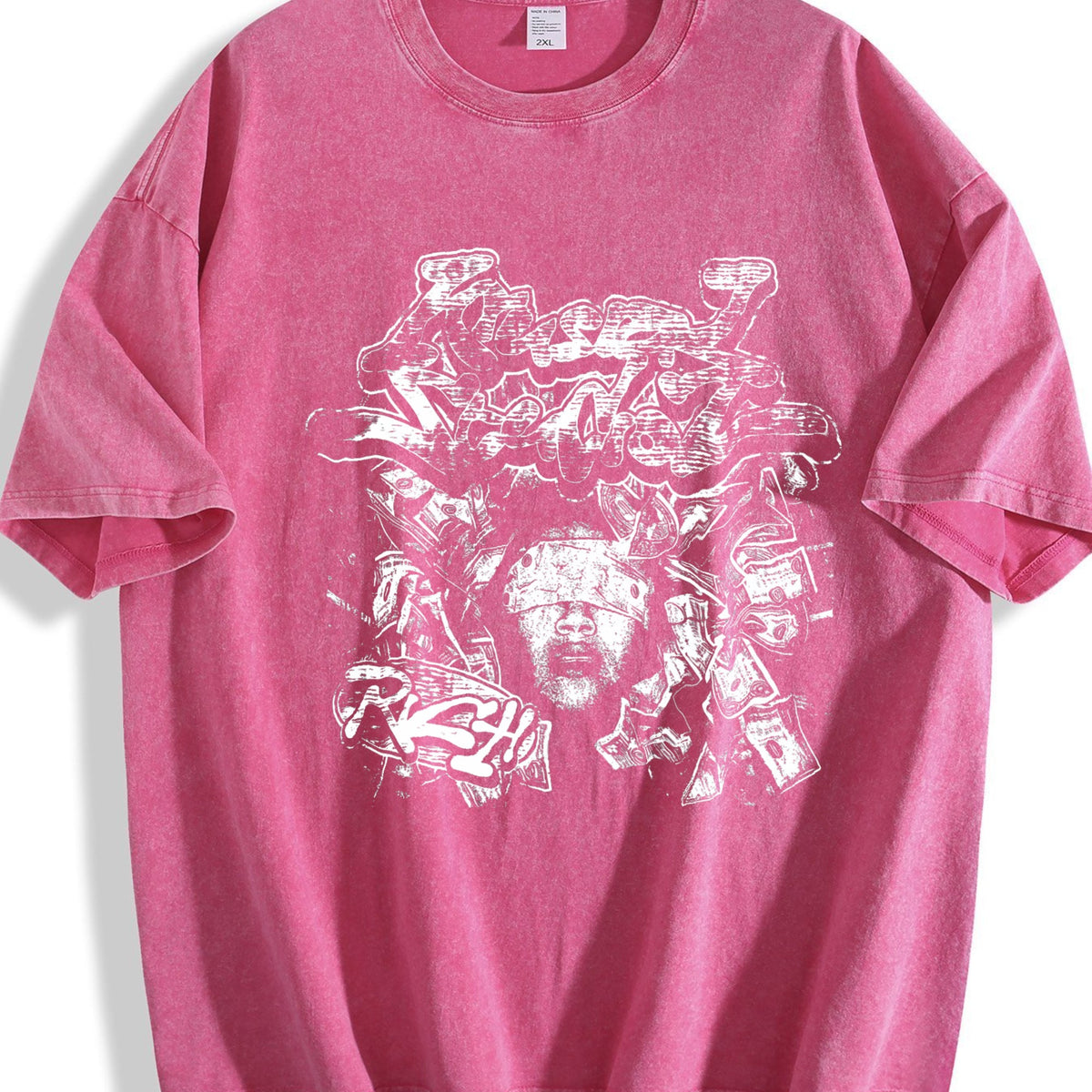 Rich Graffiti Blindfolded Black Vintage Washed T-Shirt product image 7