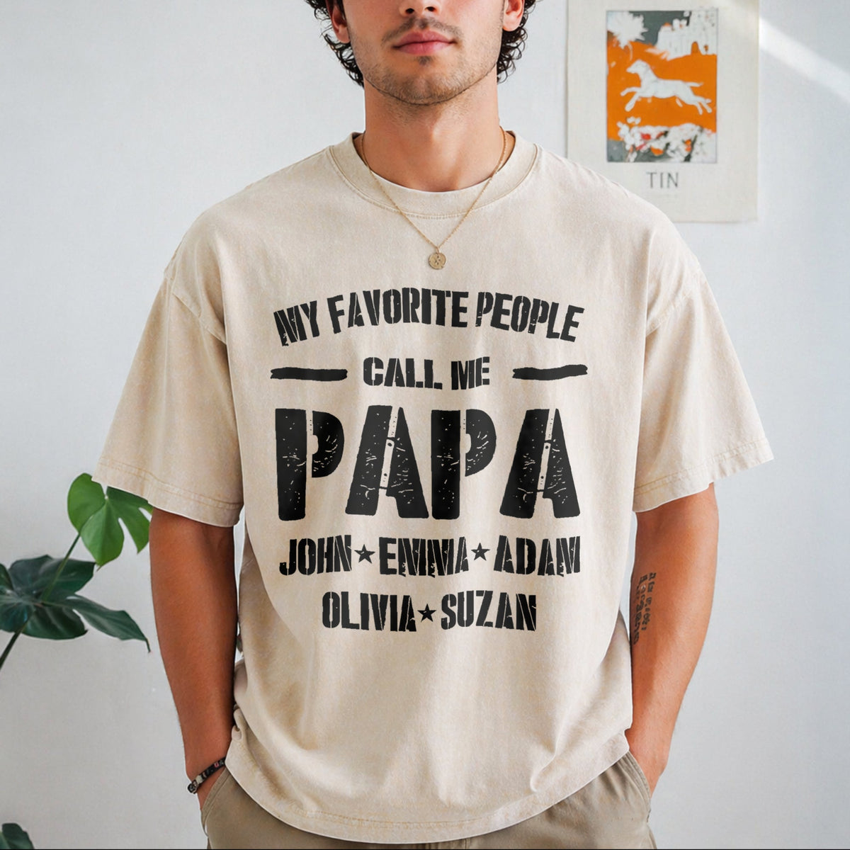 Papa Vintage Washed T-Shirt product image 1