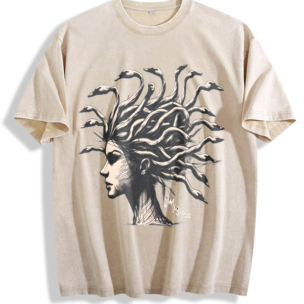 Medusa Goose Head 90s Vintage Washed T-Shirt product image 1