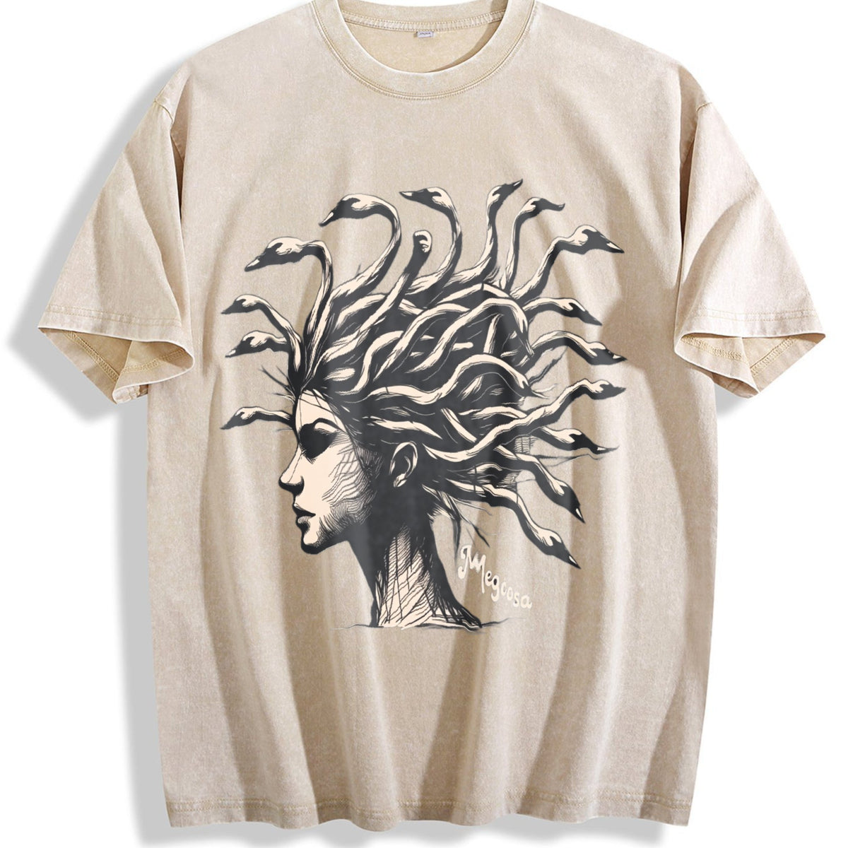 Medusa Goose Head 90s Vintage Washed T-Shirt product image 1