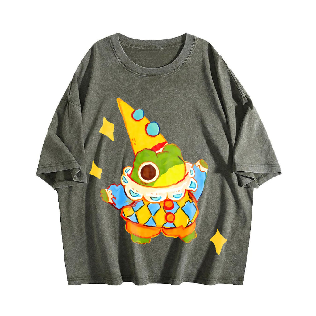 Clown Frog Wizard Vintage Washed T-Shirt product image 4