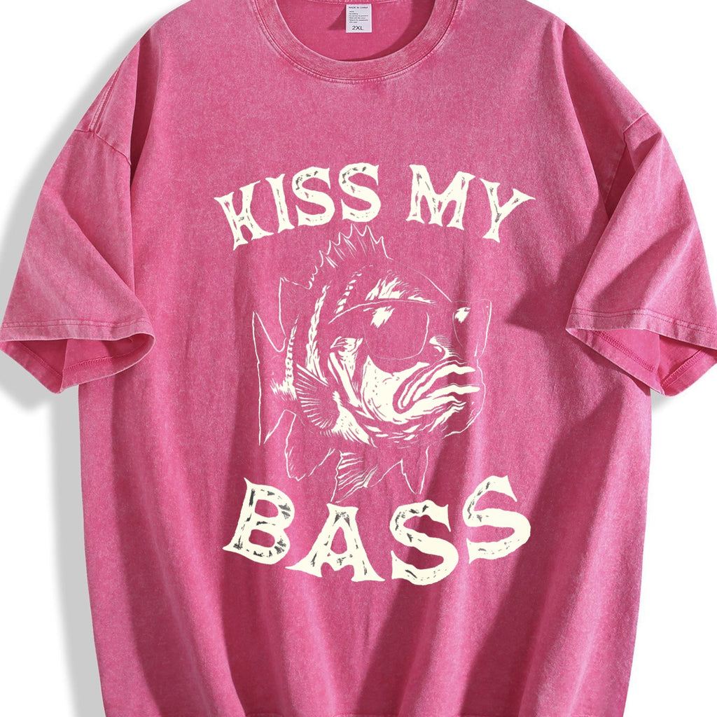 Kiss My Bass Fishing Vintage Washed T-Shirt product image 7