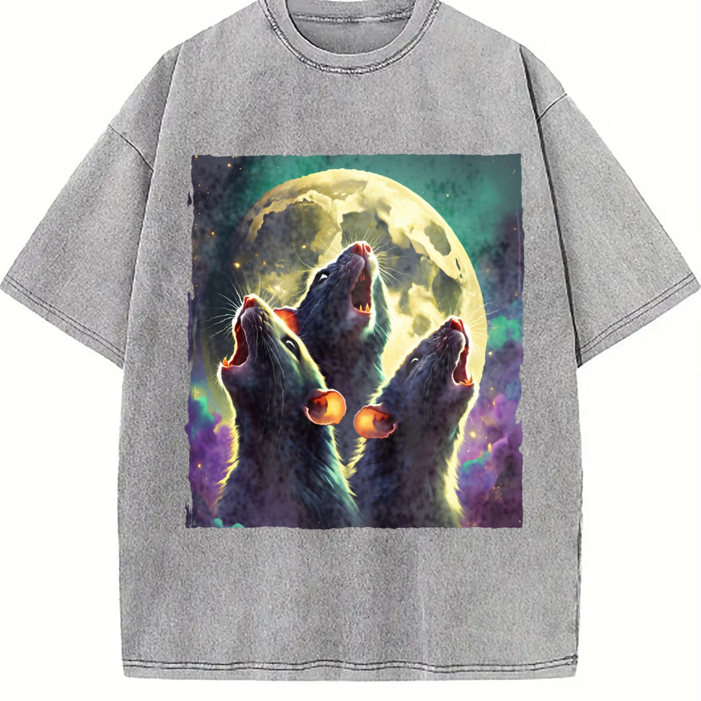 Three Rat Howling 90s Vintage Washed T-Shirt product image 5